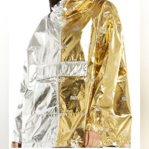 NWT Nike Sportswear Metallic Gold & Silver Jacket